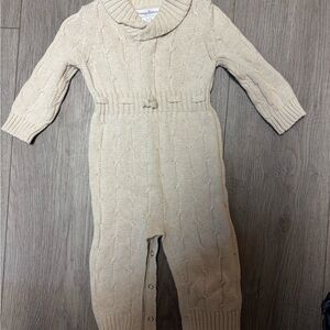 Tommy Bahama Cream Cable Knit Kids Footie